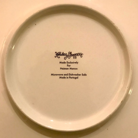 HOLIDAY SHOPPERY by Neiman Marcus Set of 3 Appetizer Plates Made in Portugal - Picture 11 of 11